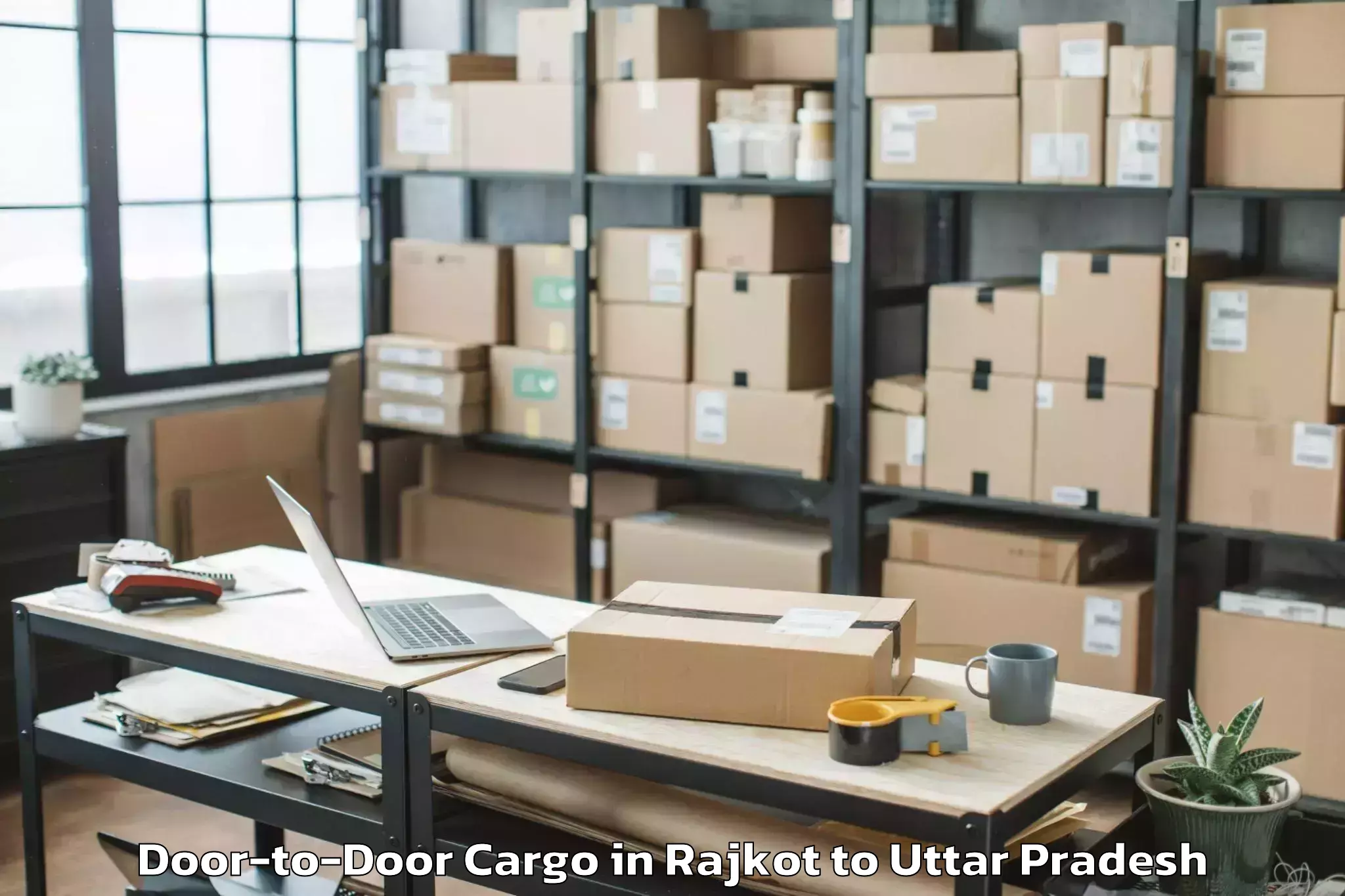 Reliable Rajkot to Mahavan Door To Door Cargo